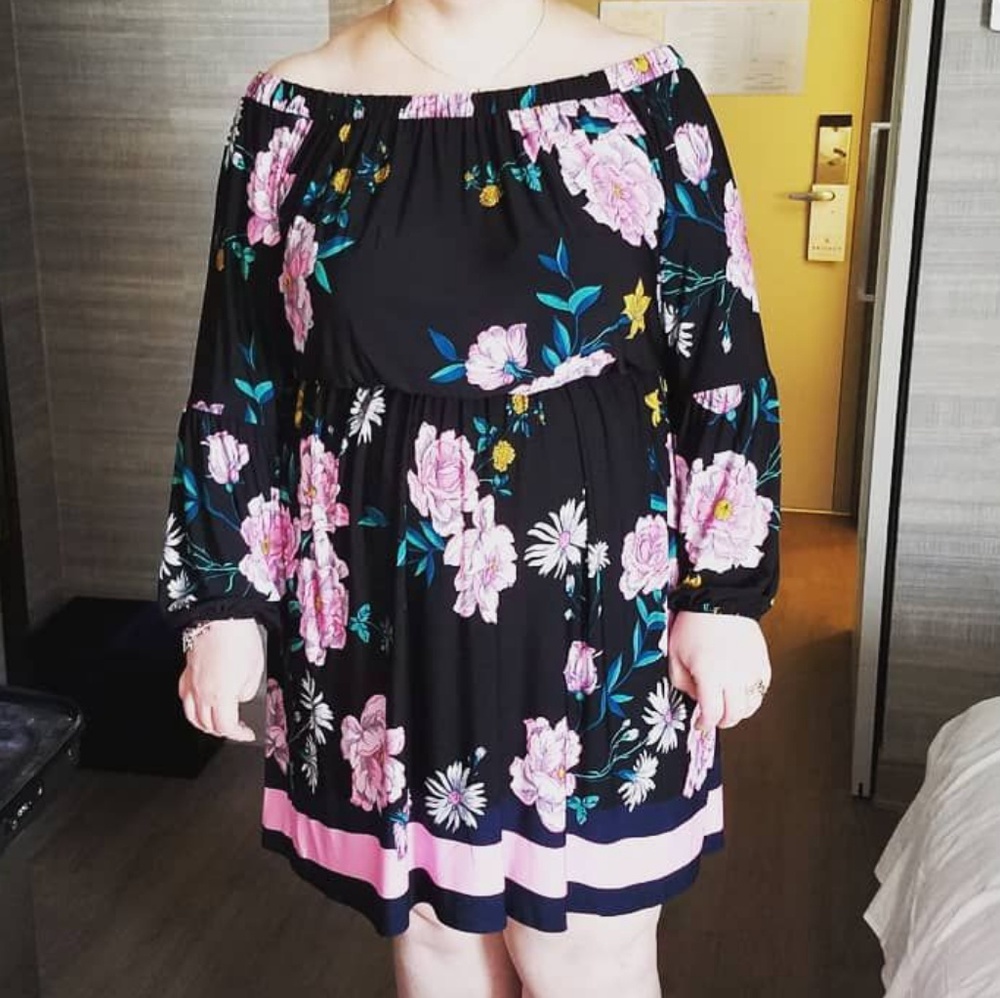 Floral off the shoulder dress